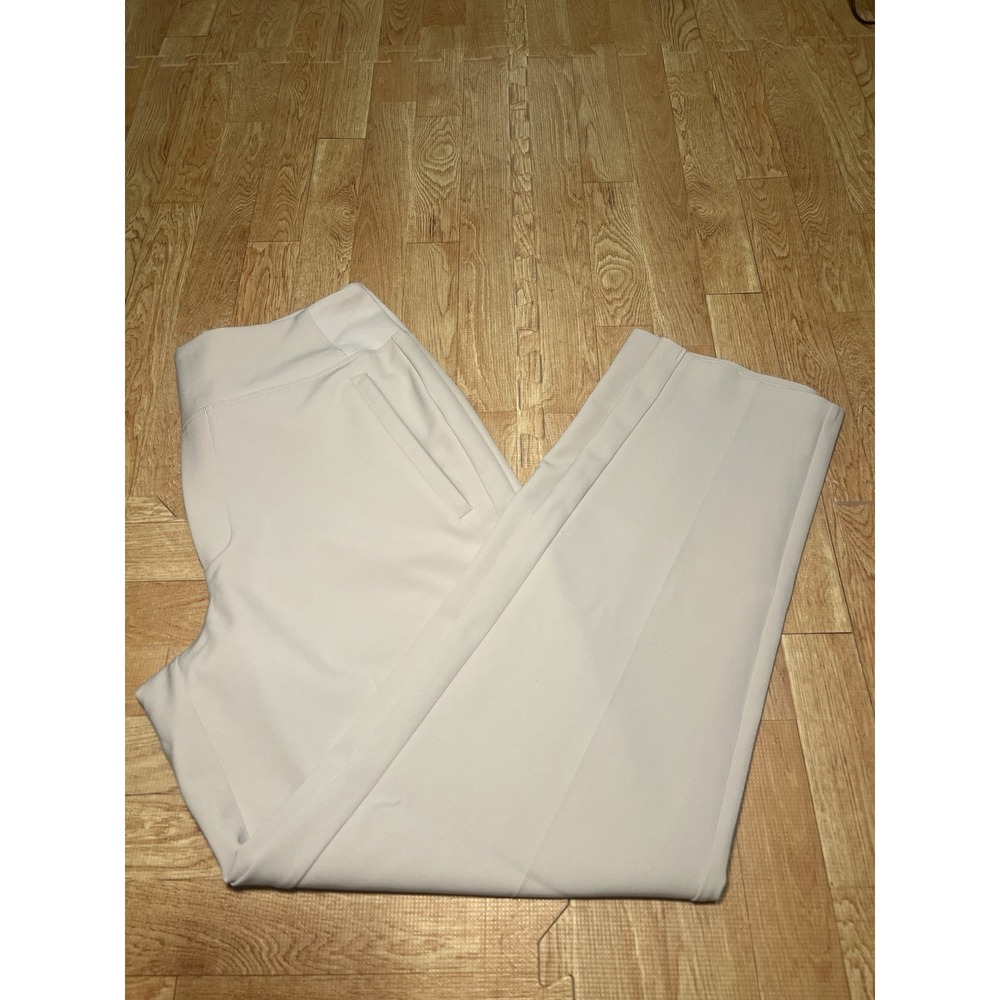 Athleta Endless High Rise Pant 4 Stone Beige Straight Leg Travel Trousers